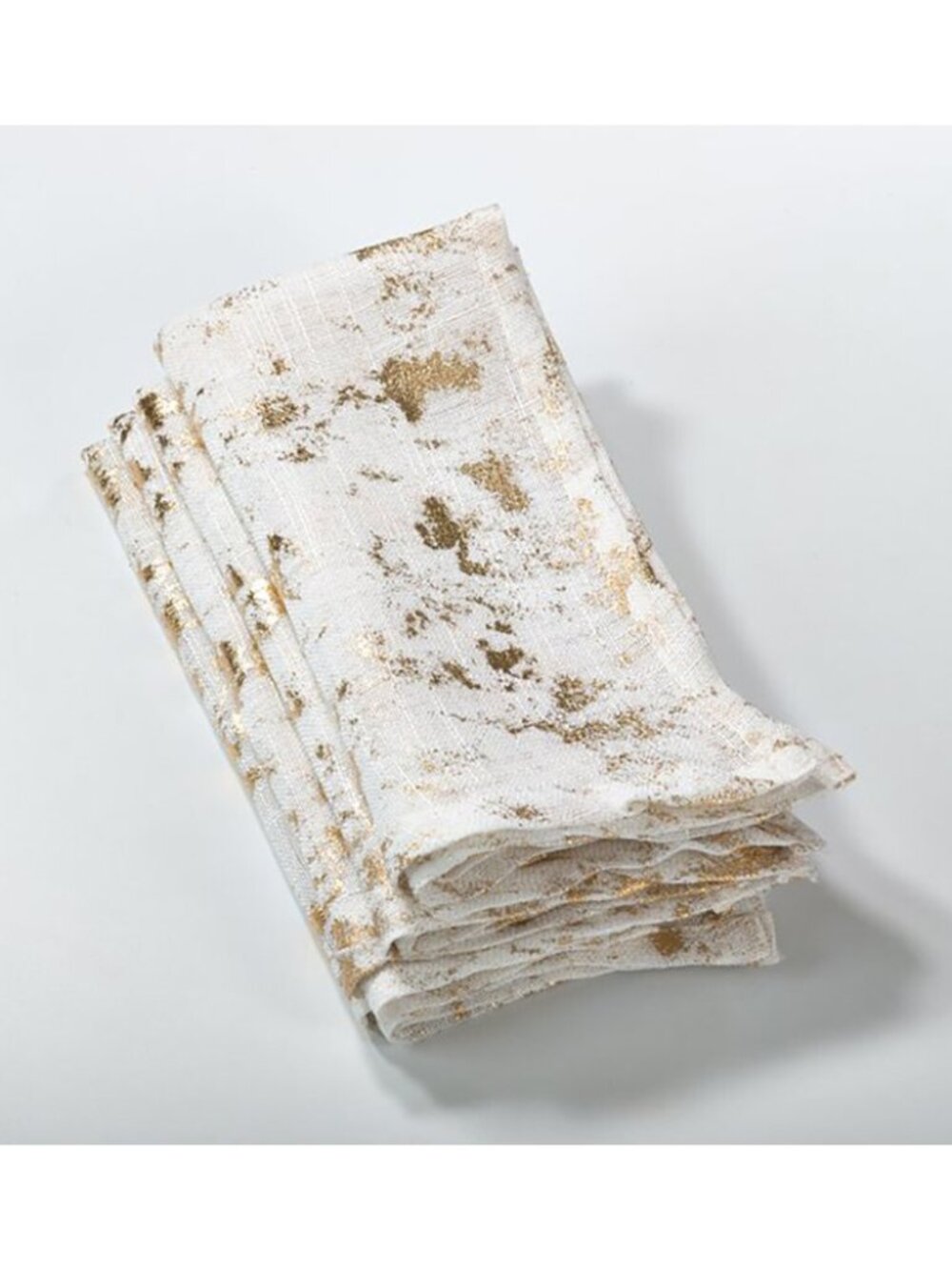 WEST ELM Napkins Set of 4 Gold and Cream